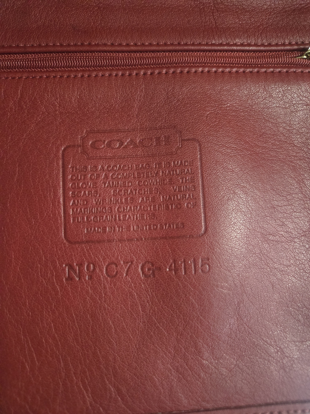 Vintage Coach Whitney Style #4115 Red - Picture 7 of 9